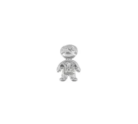 14k Skinny Boy Charm (white)