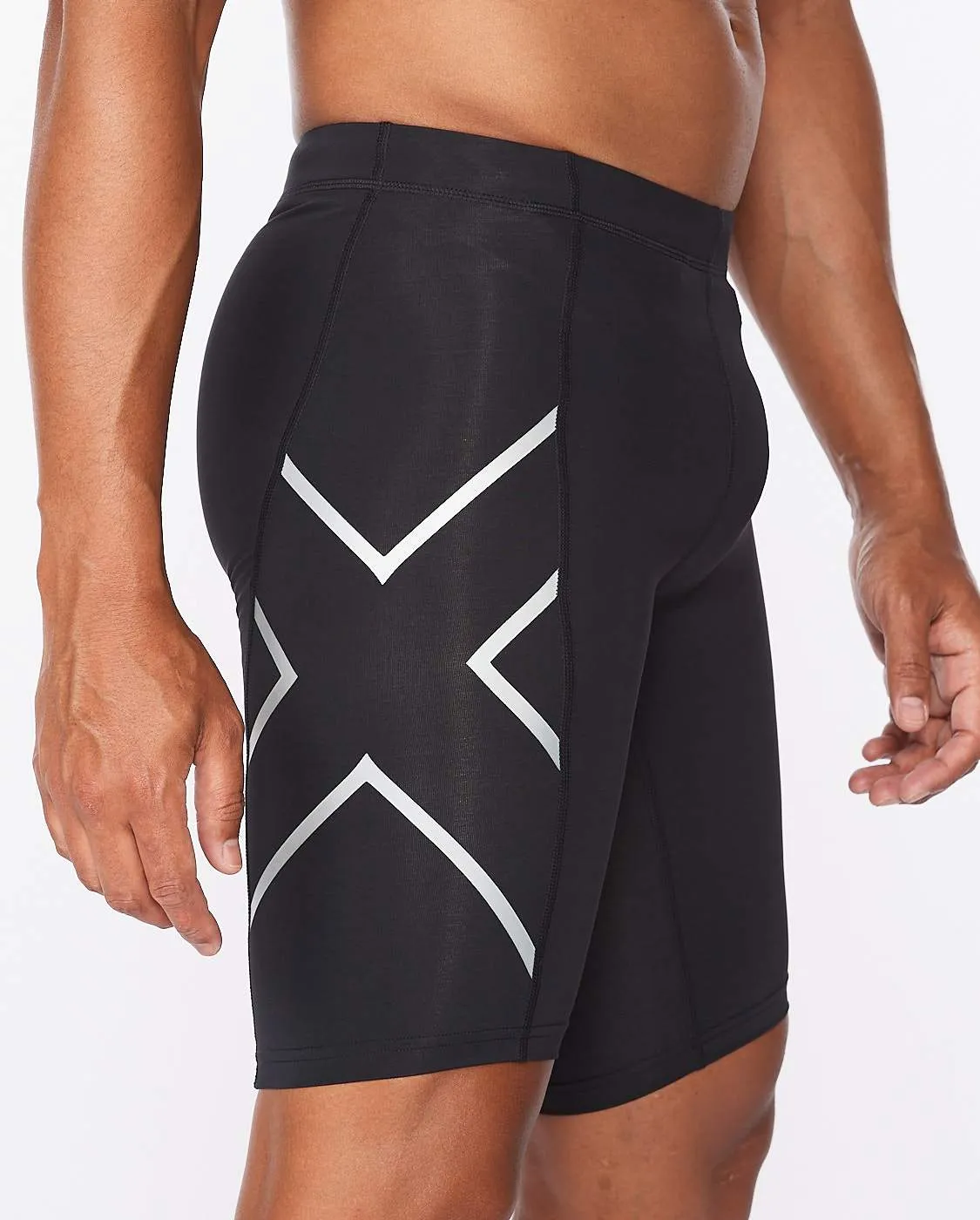 2XU Mens Core Compression Shorts - Black/Silver