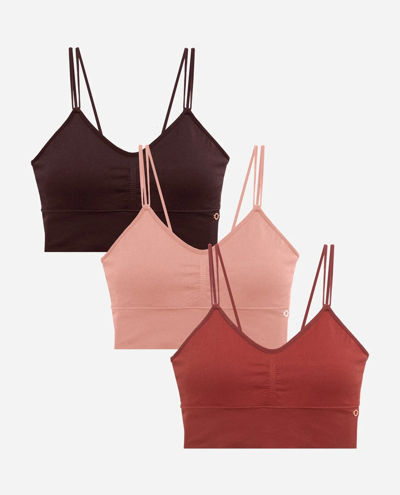 3-Pack Seamless Rib Longline with Bungee Pullover Bralette