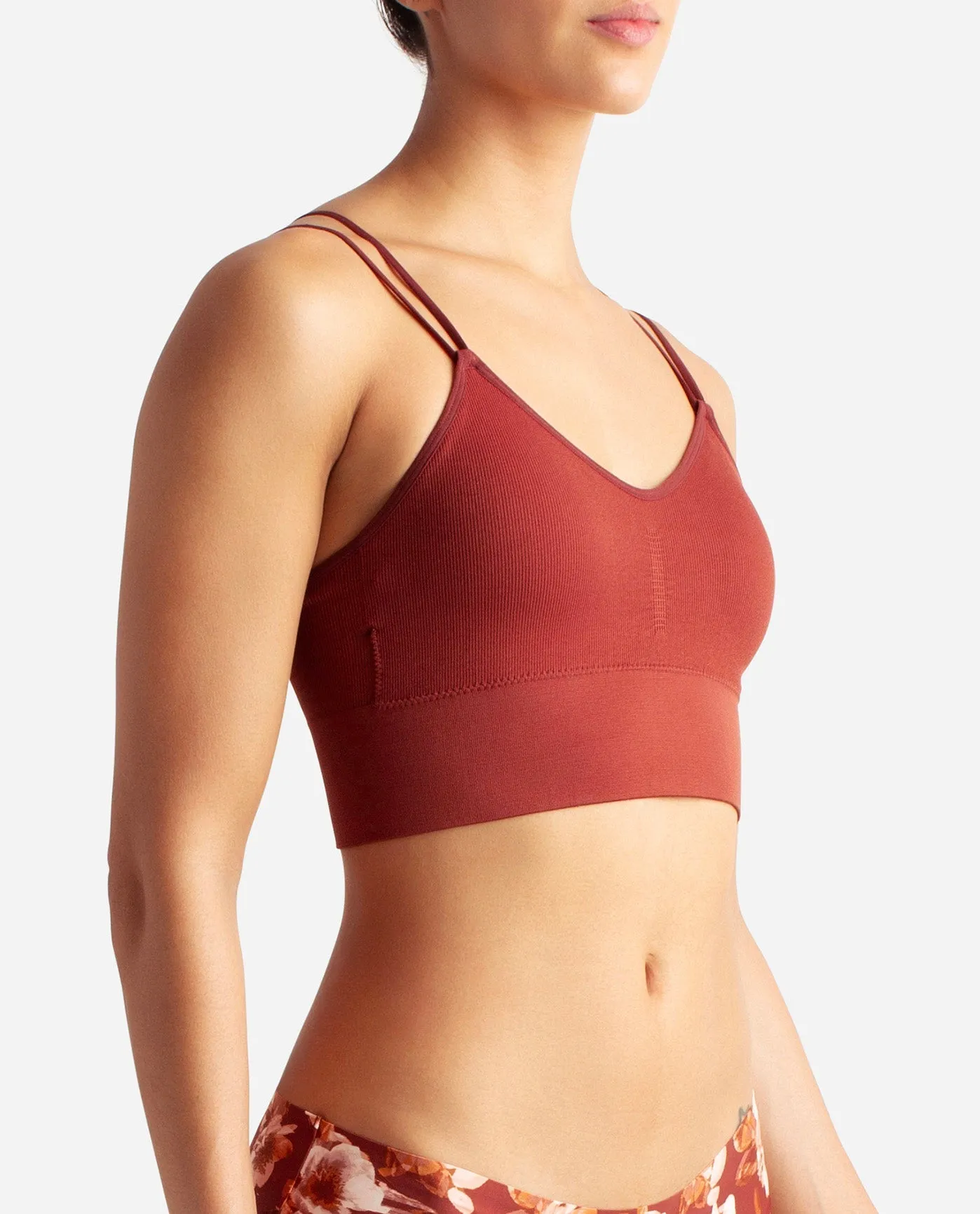 3-Pack Seamless Rib Longline with Bungee Pullover Bralette