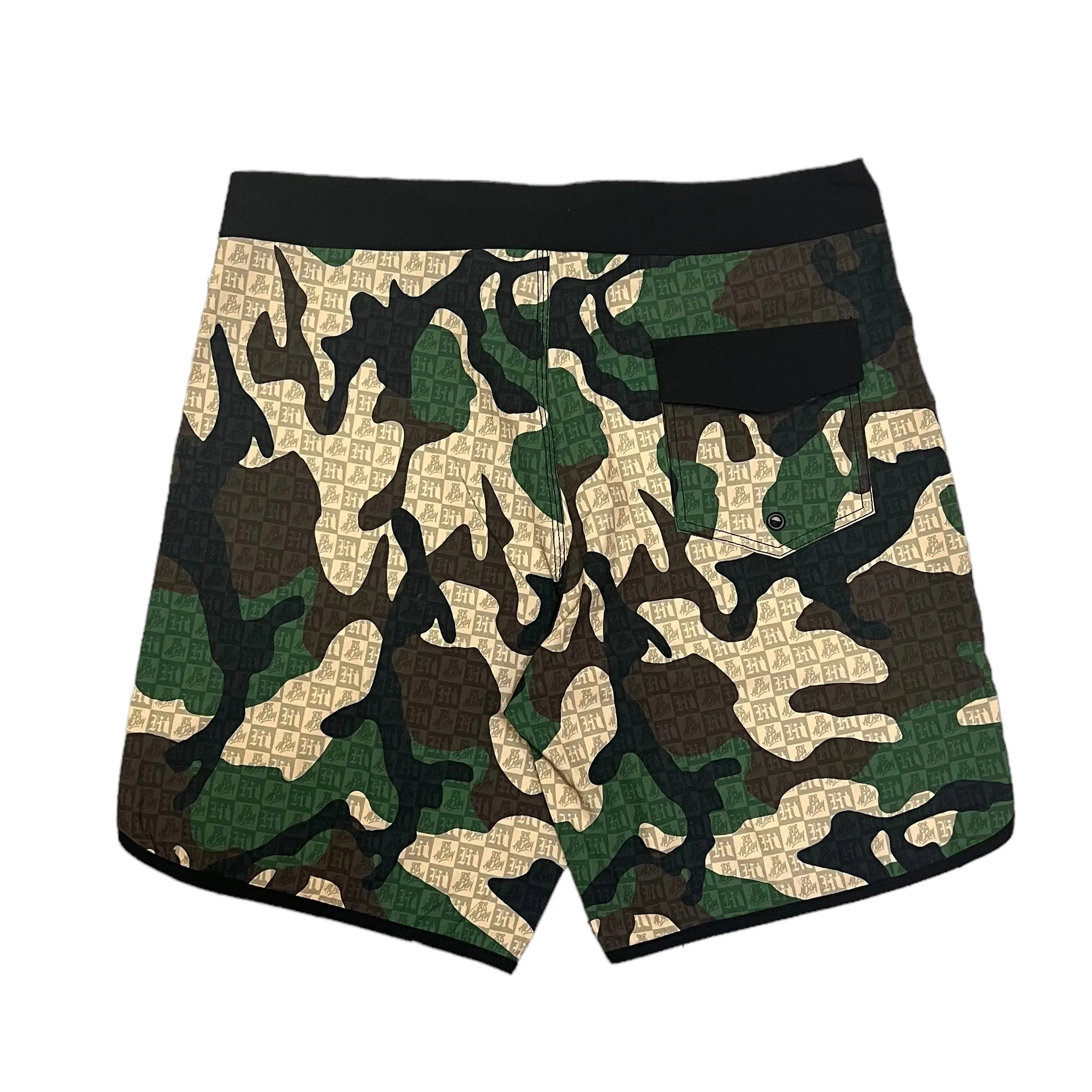 808ALLDAY Mens Camo Box HI Kam Boardshorts