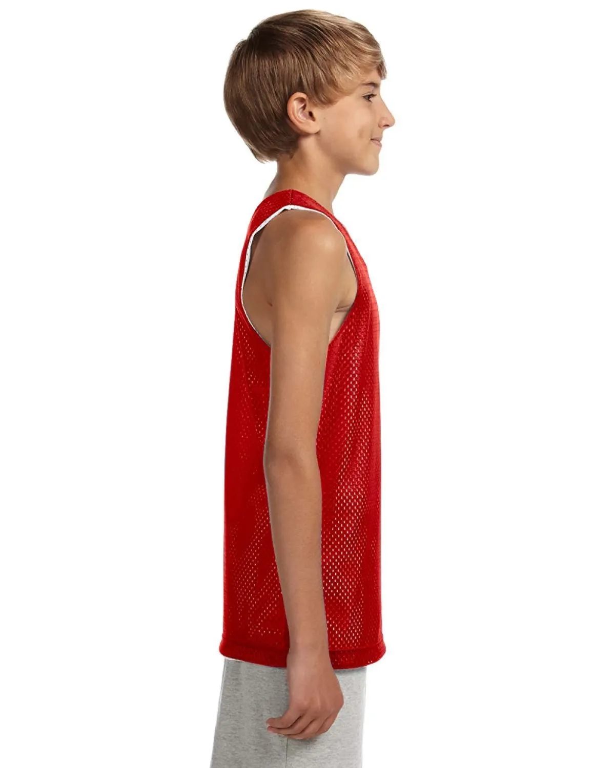 A4 N2206 Youth Reversible Mesh Tank