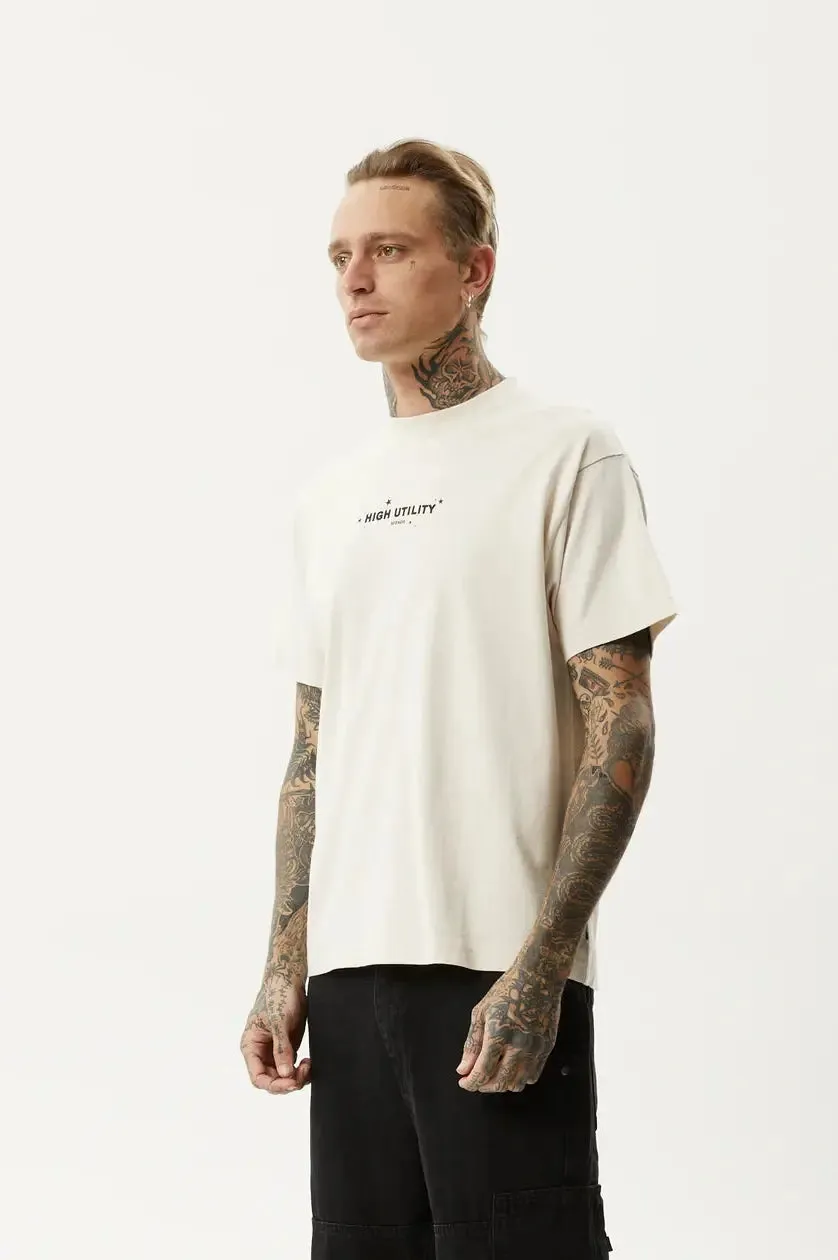 AFENDS High utility boxy t-shirt - Moonbeam