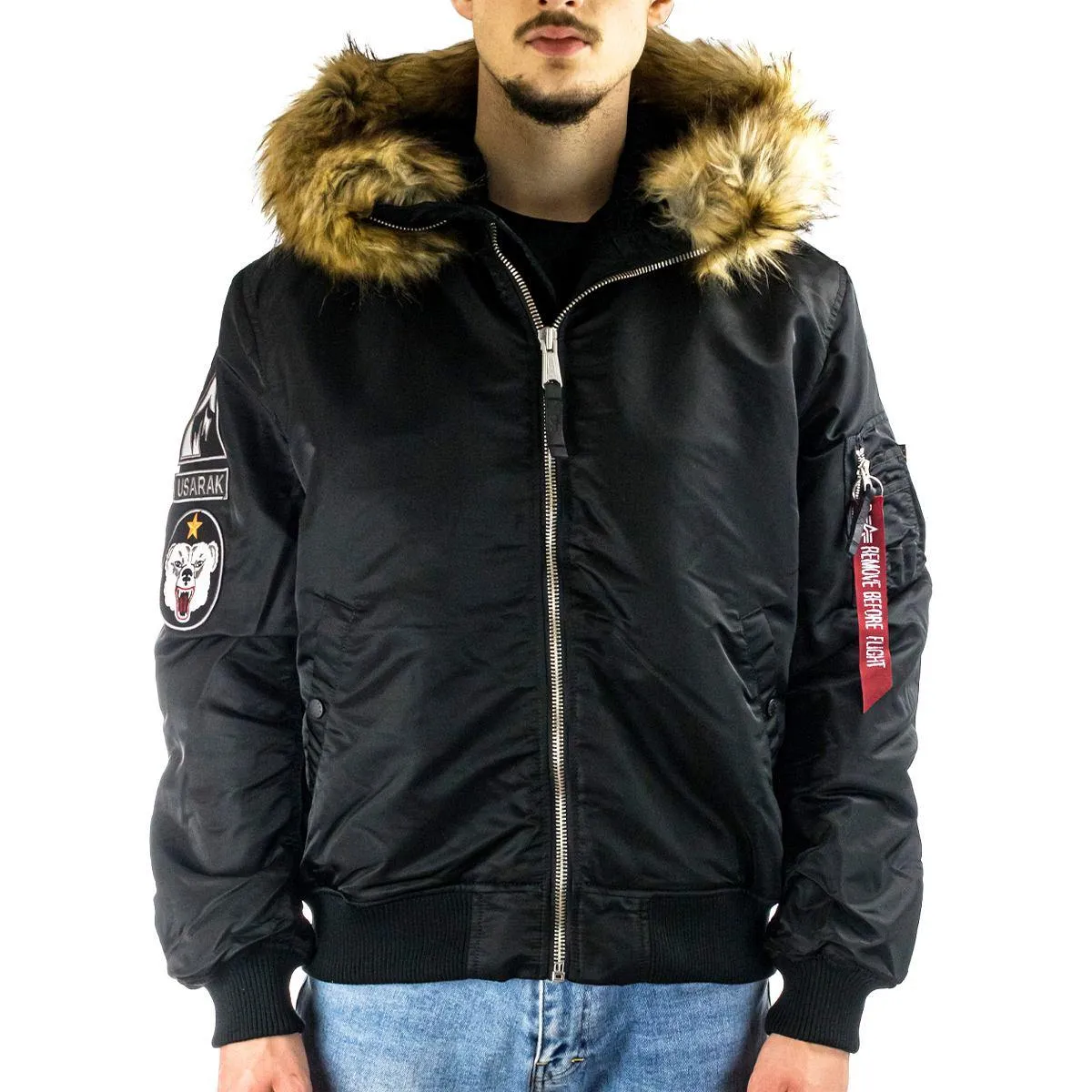 Alpha Industries Inc MA-1 Hooded Arcitc Winter Jacke 128110-03 - schwarz