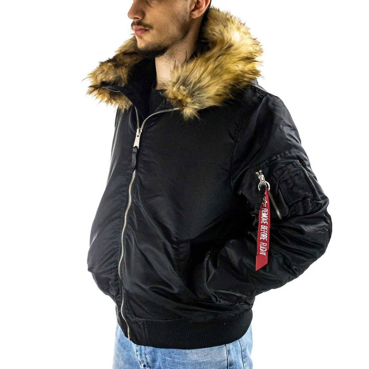 Alpha Industries Inc MA-1 Hooded Arcitc Winter Jacke 128110-03 - schwarz