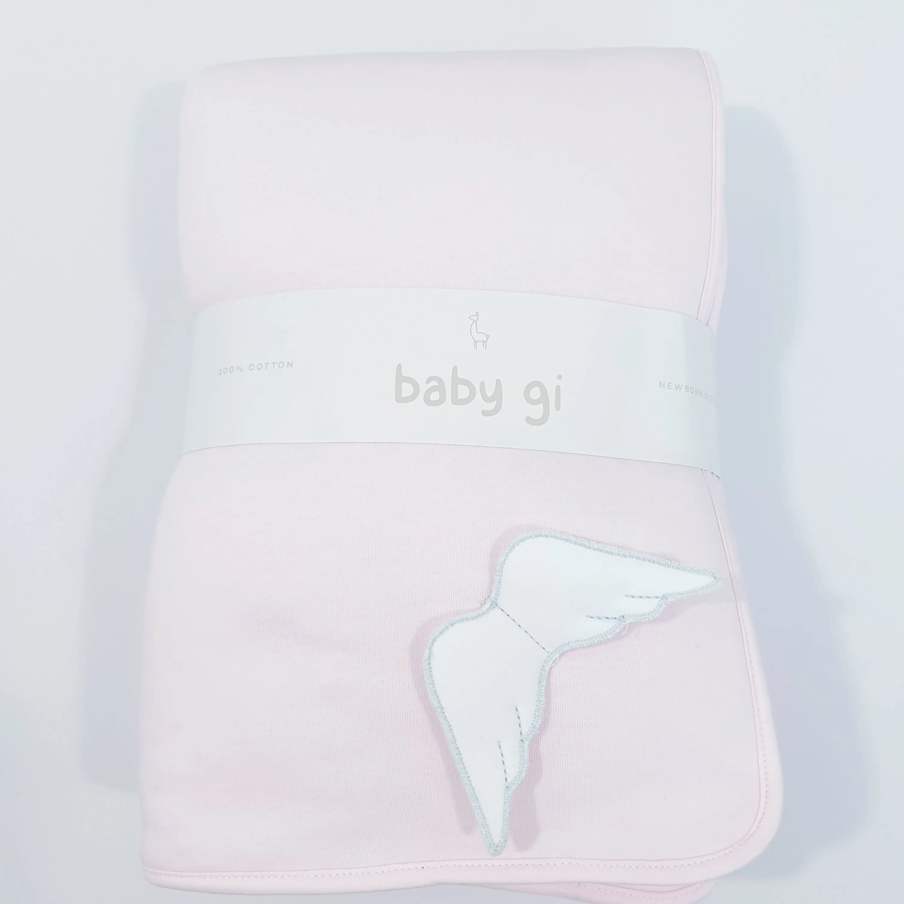 Baby Gi Girls Pink Angel Wings Cotton Sleepsuit