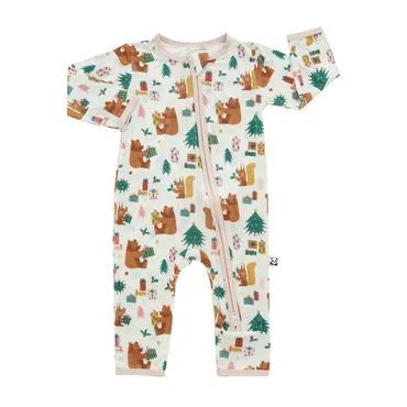 Bamberry Zippered Romper Christmas Bear