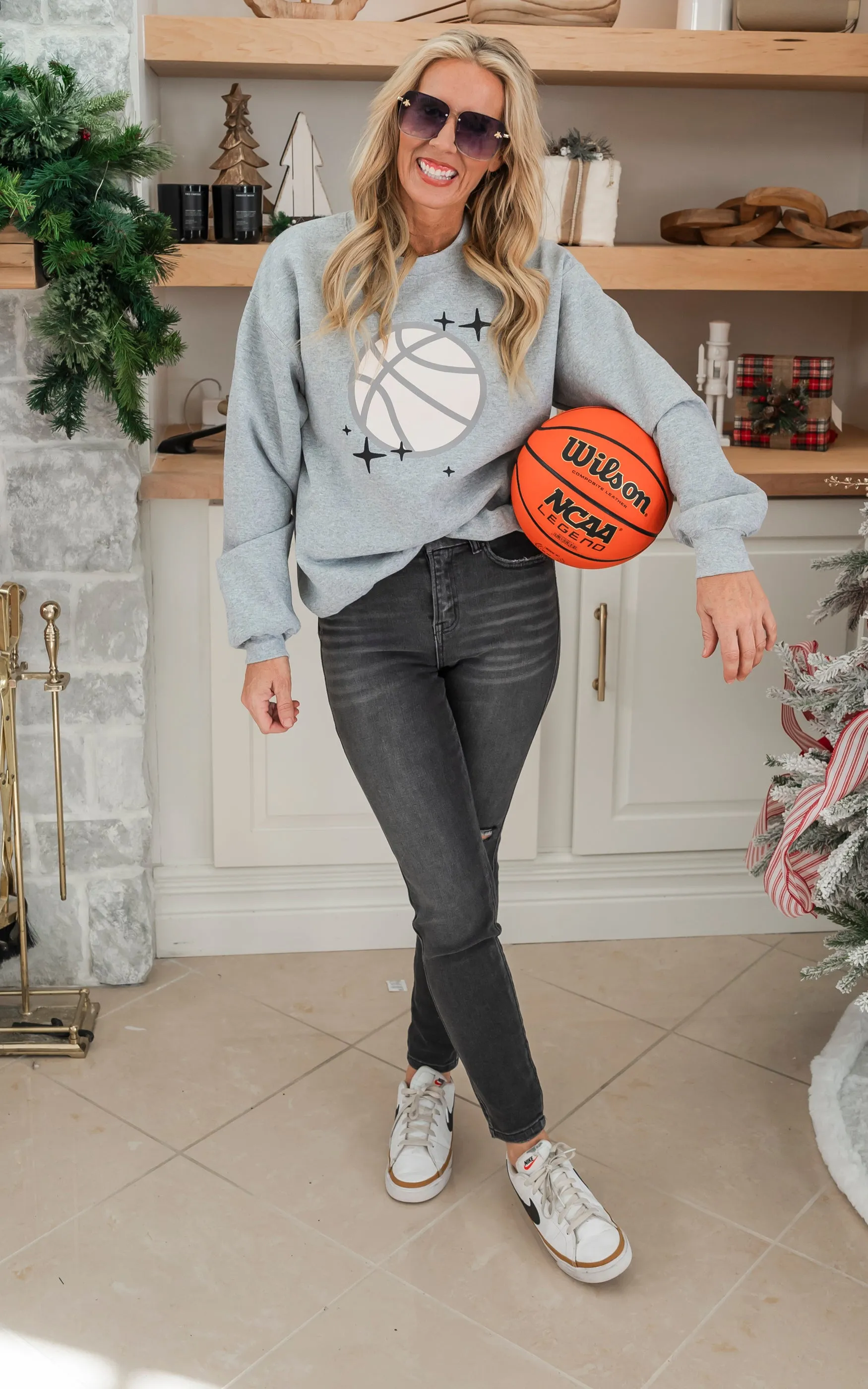 Basketball Star Crewneck Sweatshirt** - Final Sale