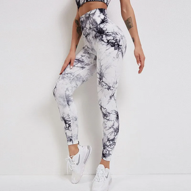 BerriesJam - 2024 Tie Dye Push Up Seamless Fitness Leggings