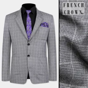 Boulder Gray Windowpane Wool Rich Sports Blazer