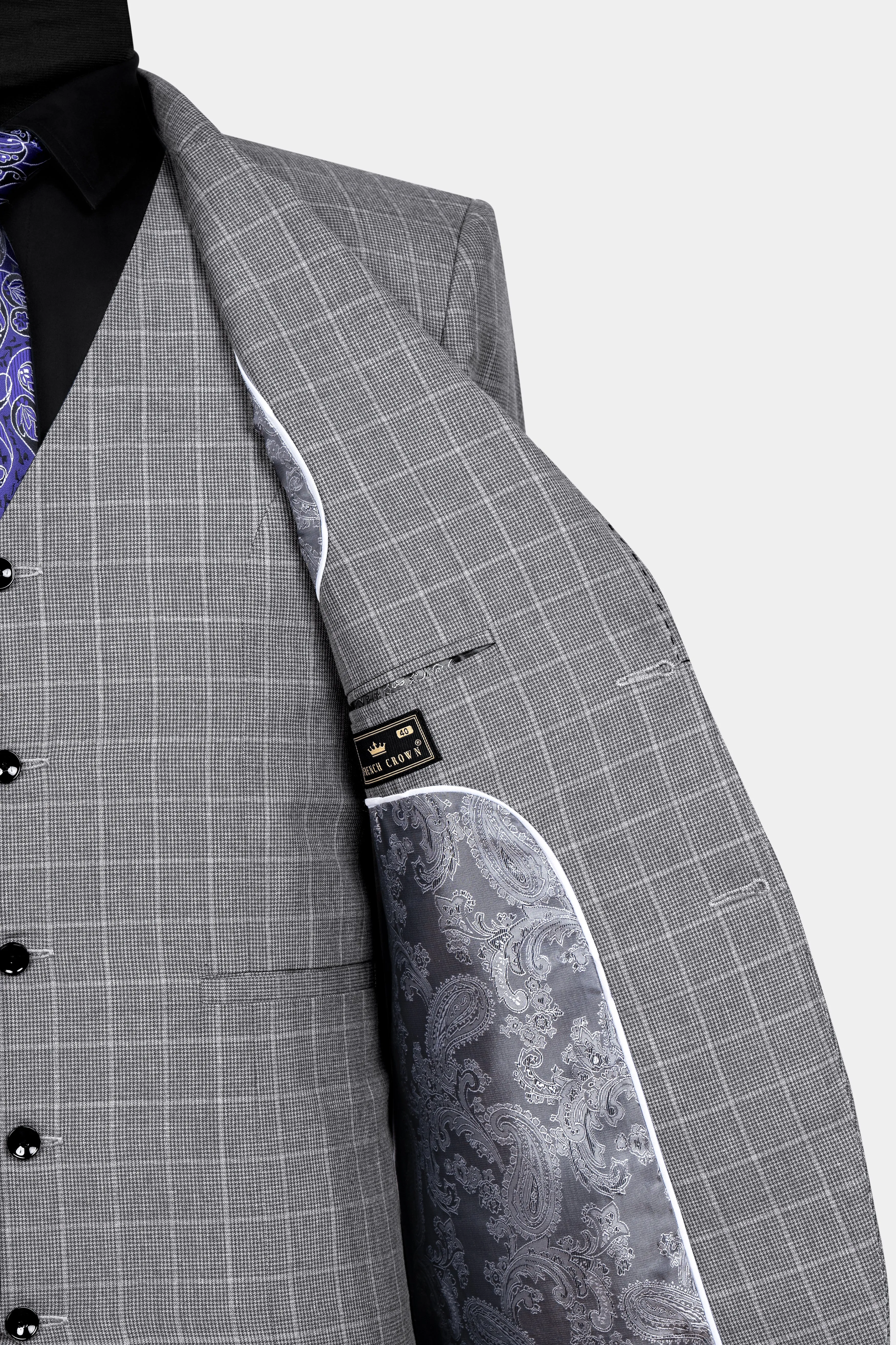 Boulder Gray Windowpane Wool Rich Sports Blazer