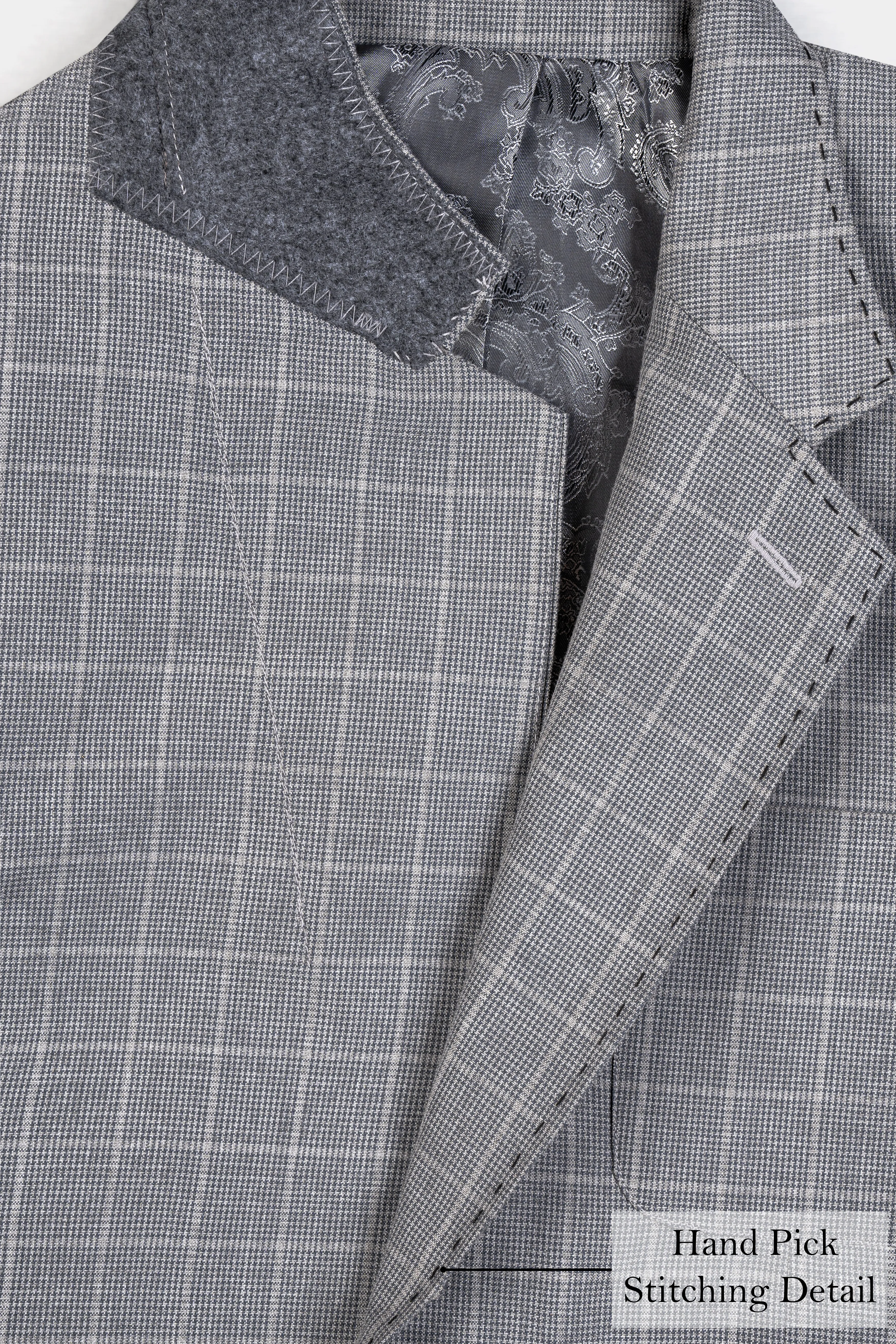 Boulder Gray Windowpane Wool Rich Sports Blazer