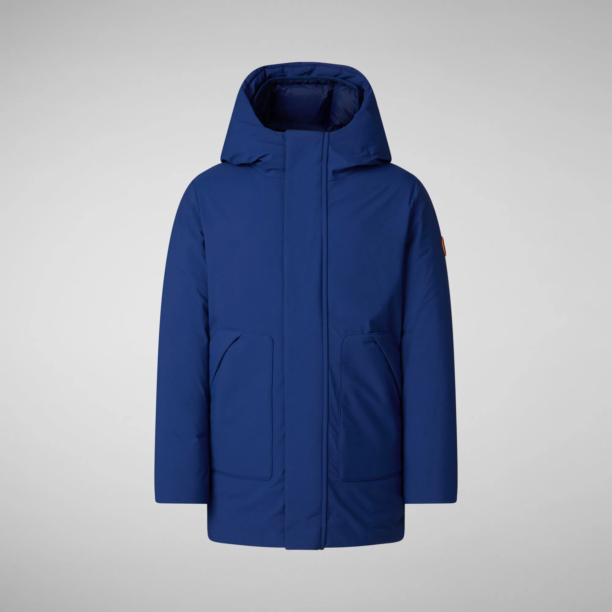 Boys' hooded parka Albi in eclipse blue