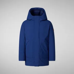 Boys' hooded parka Albi in eclipse blue