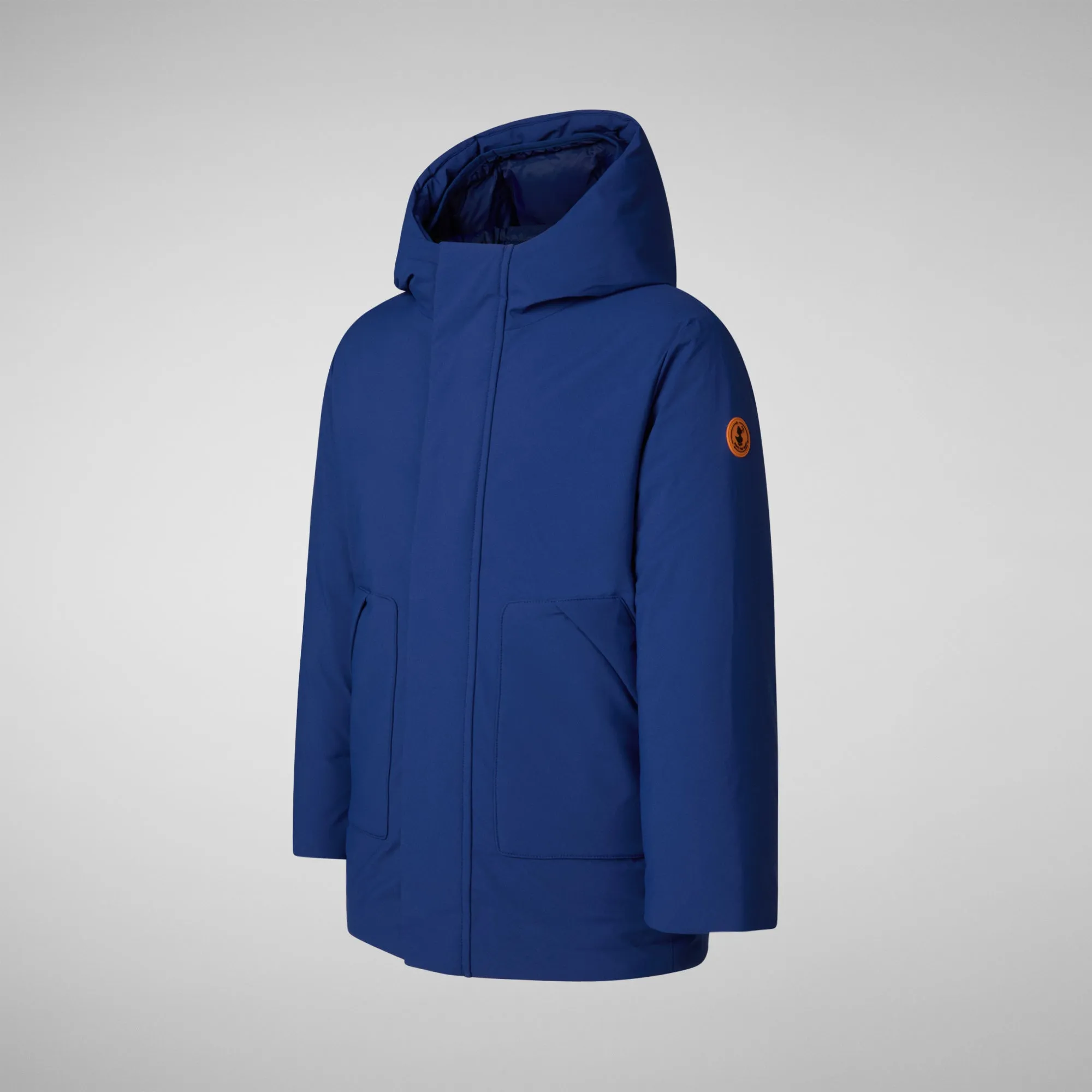 Boys' hooded parka Albi in eclipse blue