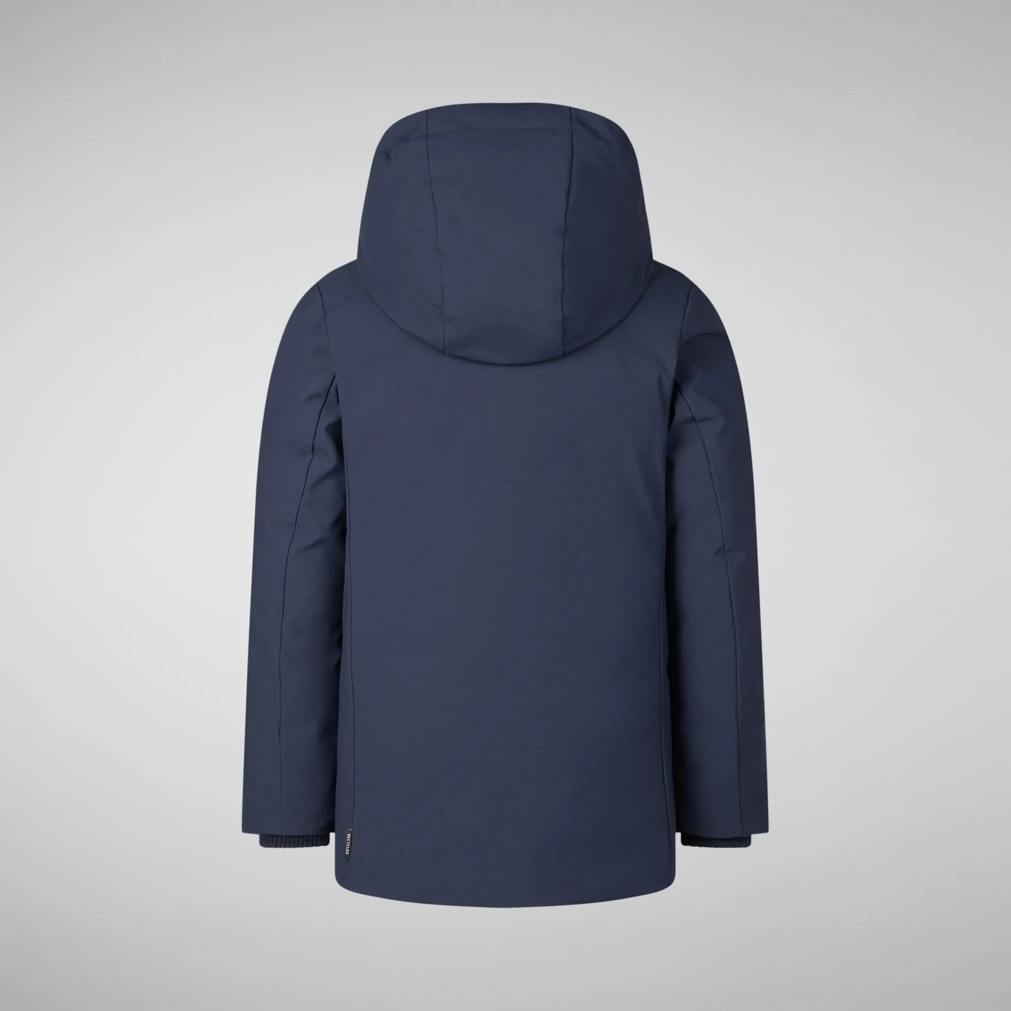 Boys' hooded parka Theo in navy blue