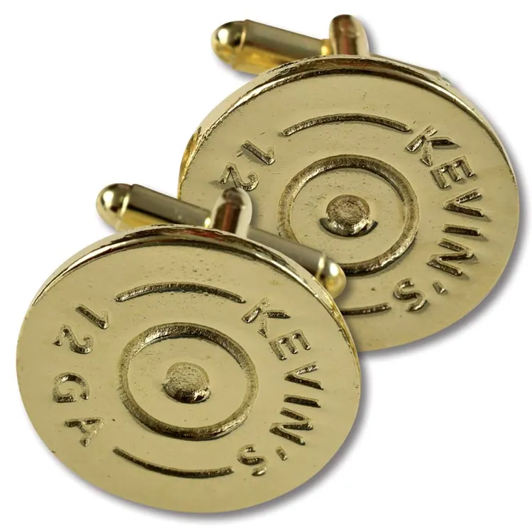 Brass Shotgun Shell Cufflinks (Set of 2)