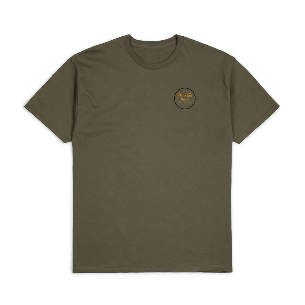 Brixton Wheeler II T-Shirt Olive Black