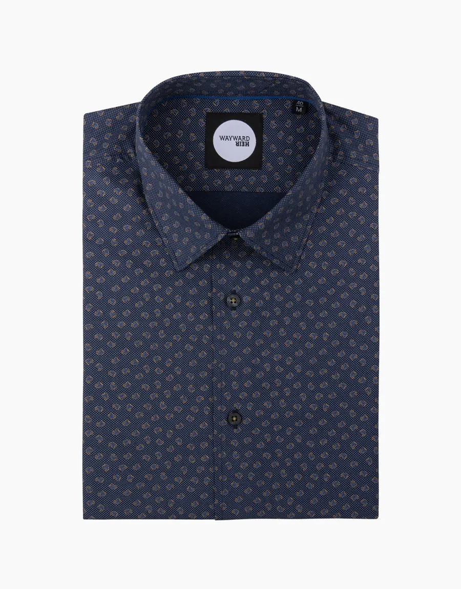 Brooklyn Navy Paisley Print Shirt