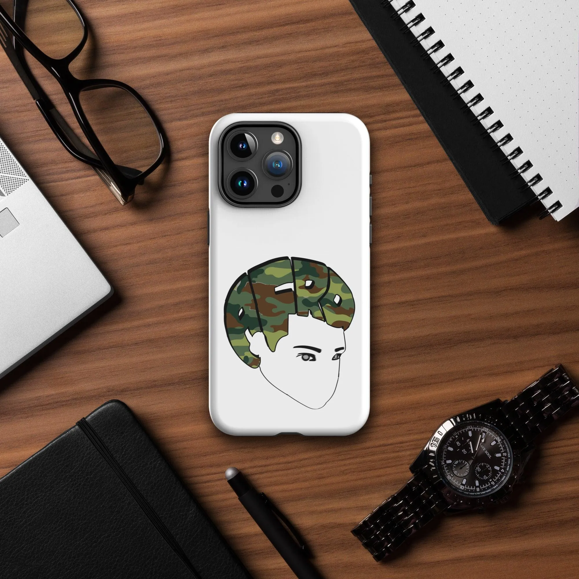 Camo Bro Fro Tough Case for iPhone®