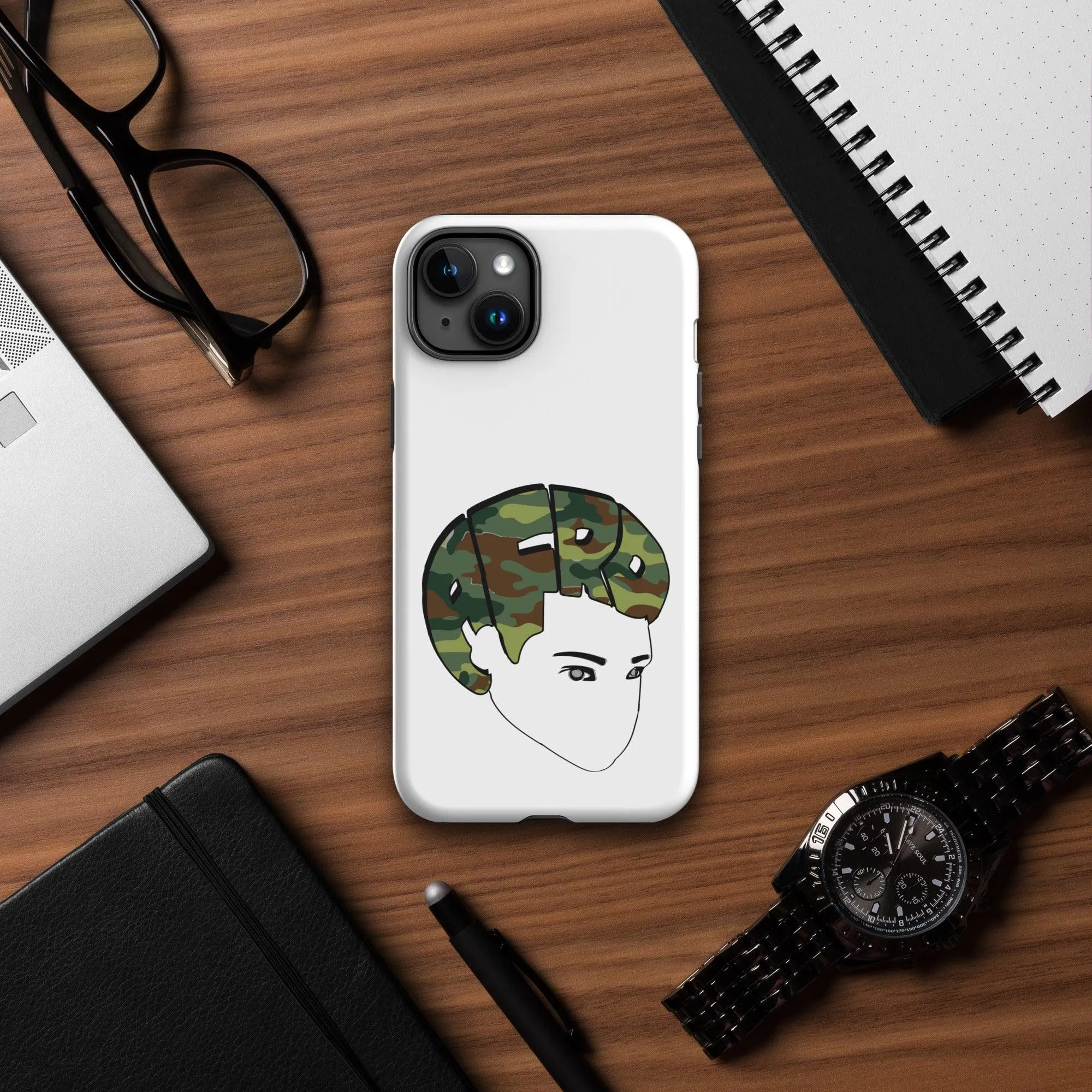 Camo Bro Fro Tough Case for iPhone®