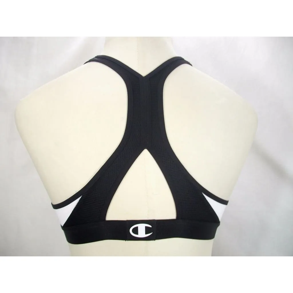 Champion B9373 Molded Cup Wire Free Sports Bra X-LARGE White & Black NWT