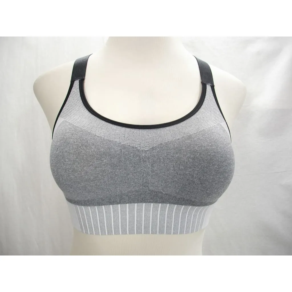 Champion B9477 Seamless Shape Wire Free Y-Back Bra MEDIUM Black & White NWT