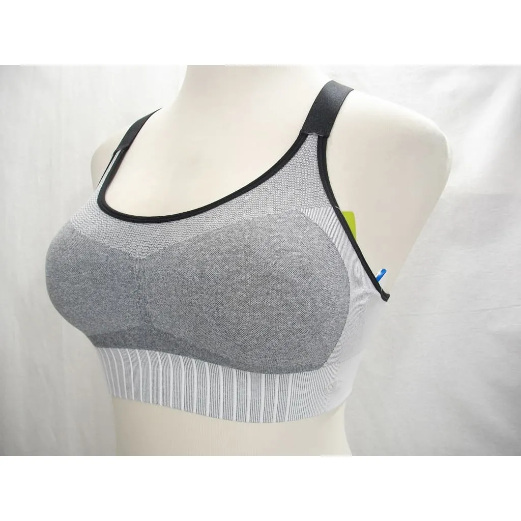 Champion B9477 Seamless Shape Wire Free Y-Back Bra MEDIUM Black & White NWT