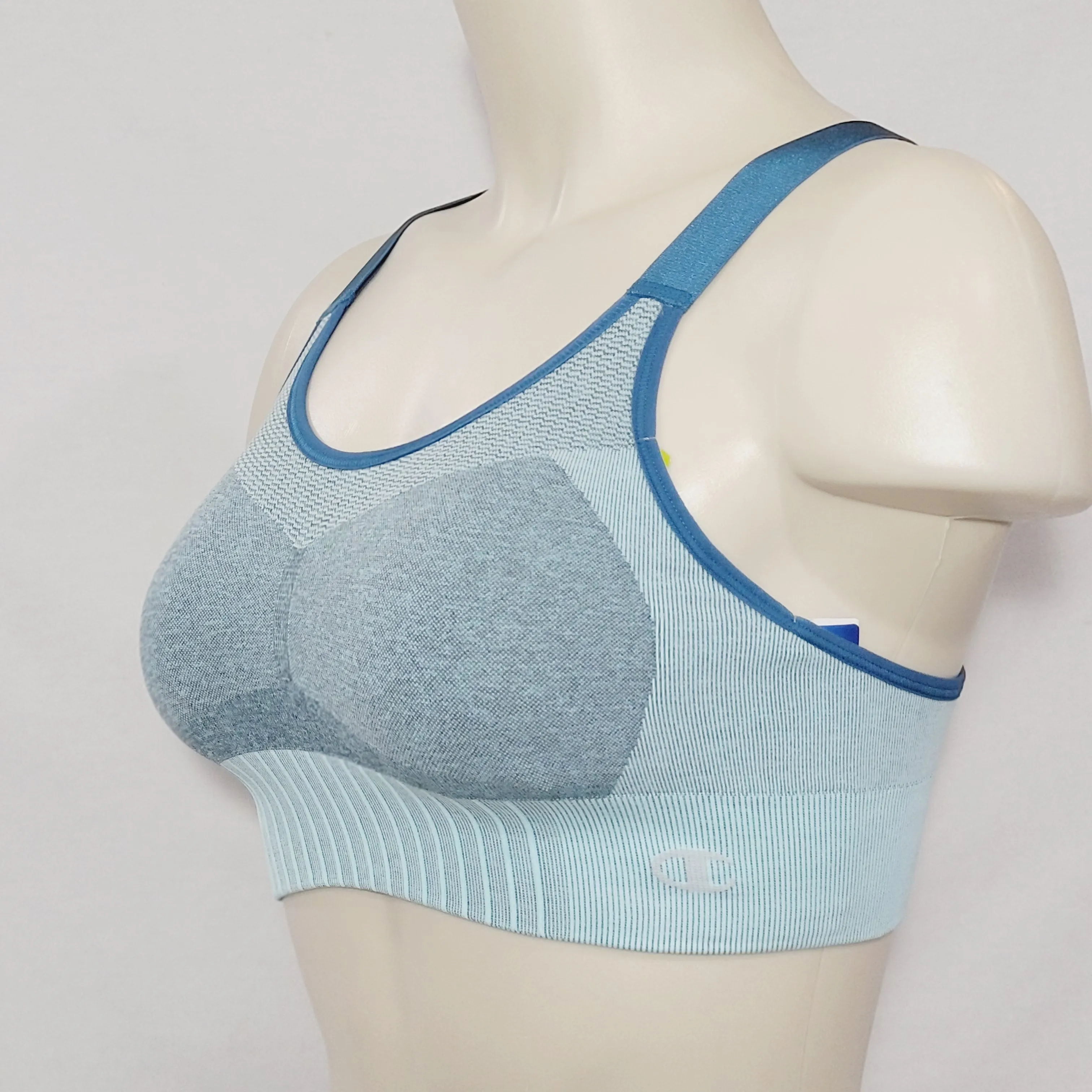 Champion B9477 Seamless Shape Wire Free Y-Back Bra SMALL Caste Teal NWT