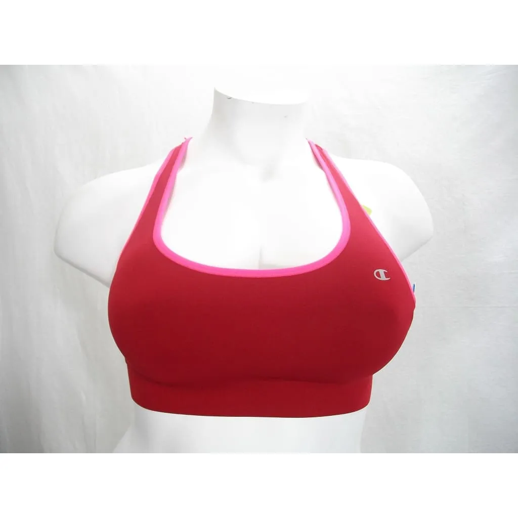 Champion B9504 Absolute Racerback Sports Bra with SmoothTec Band LARGE Armature Red NWT