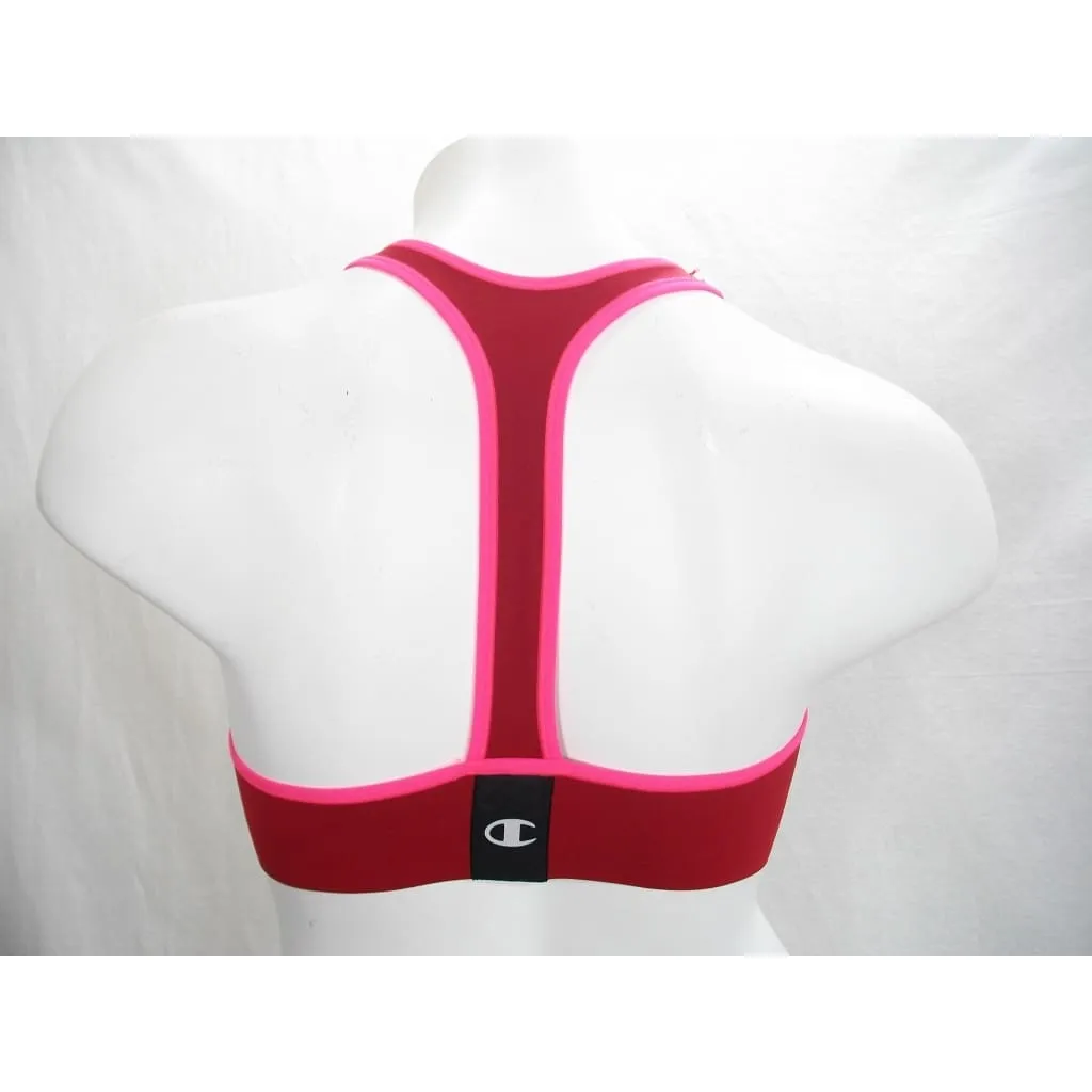 Champion B9504 Absolute Racerback Sports Bra with SmoothTec Band LARGE Armature Red NWT