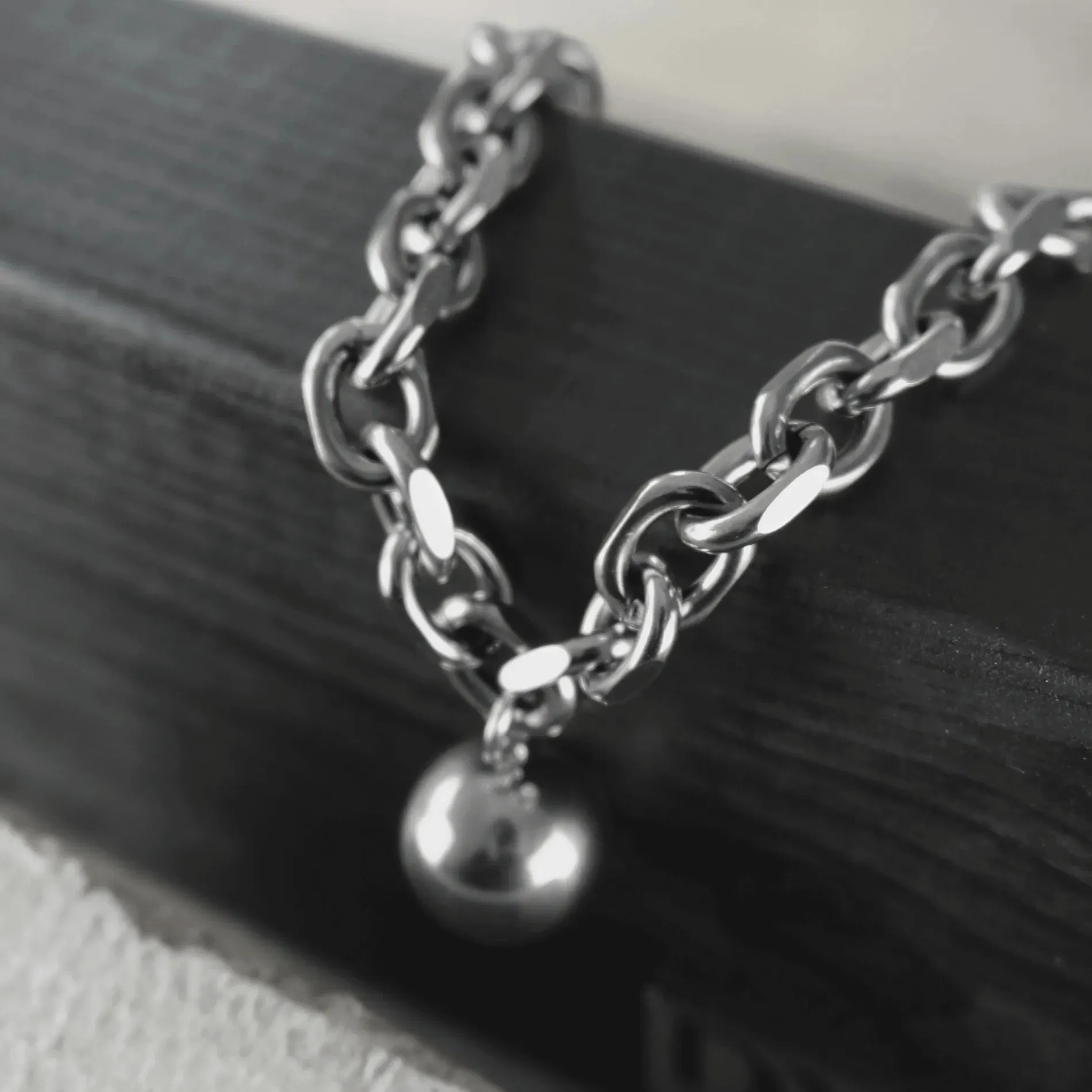 Courage Waterproof Mega Ball Bracelet Silver Plating