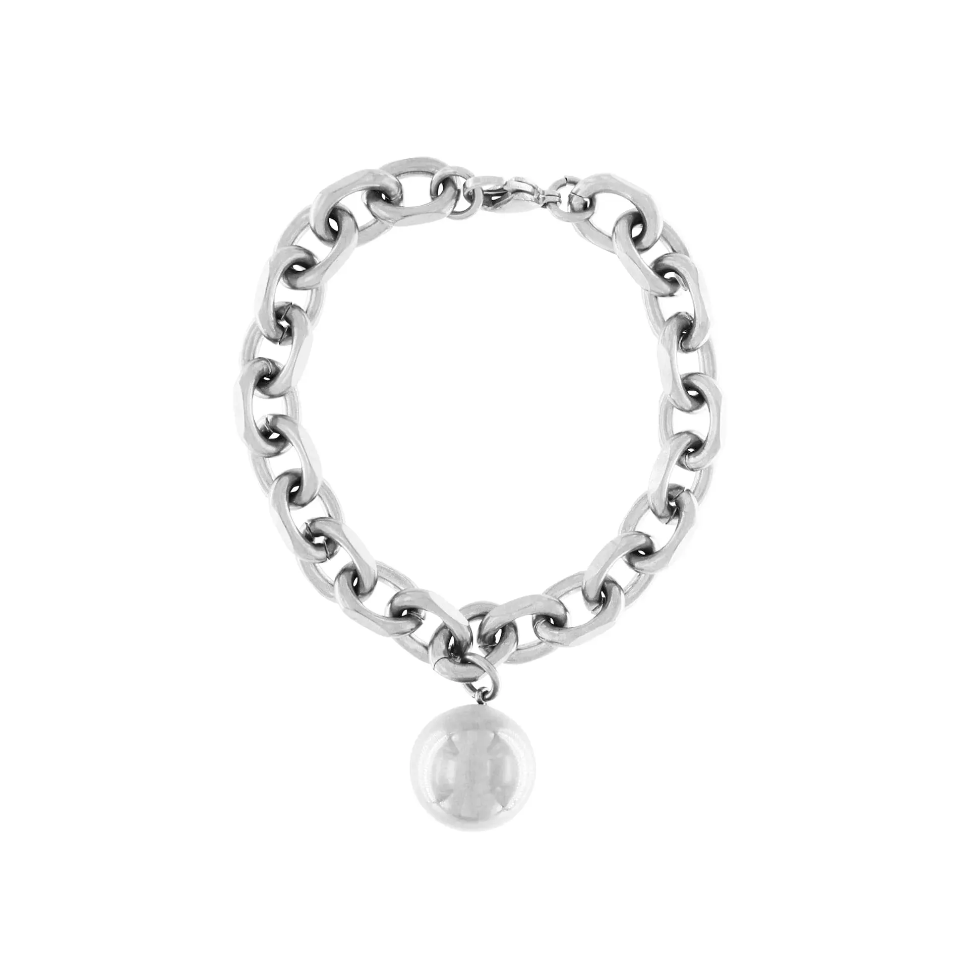 Courage Waterproof Mega Ball Bracelet Silver Plating