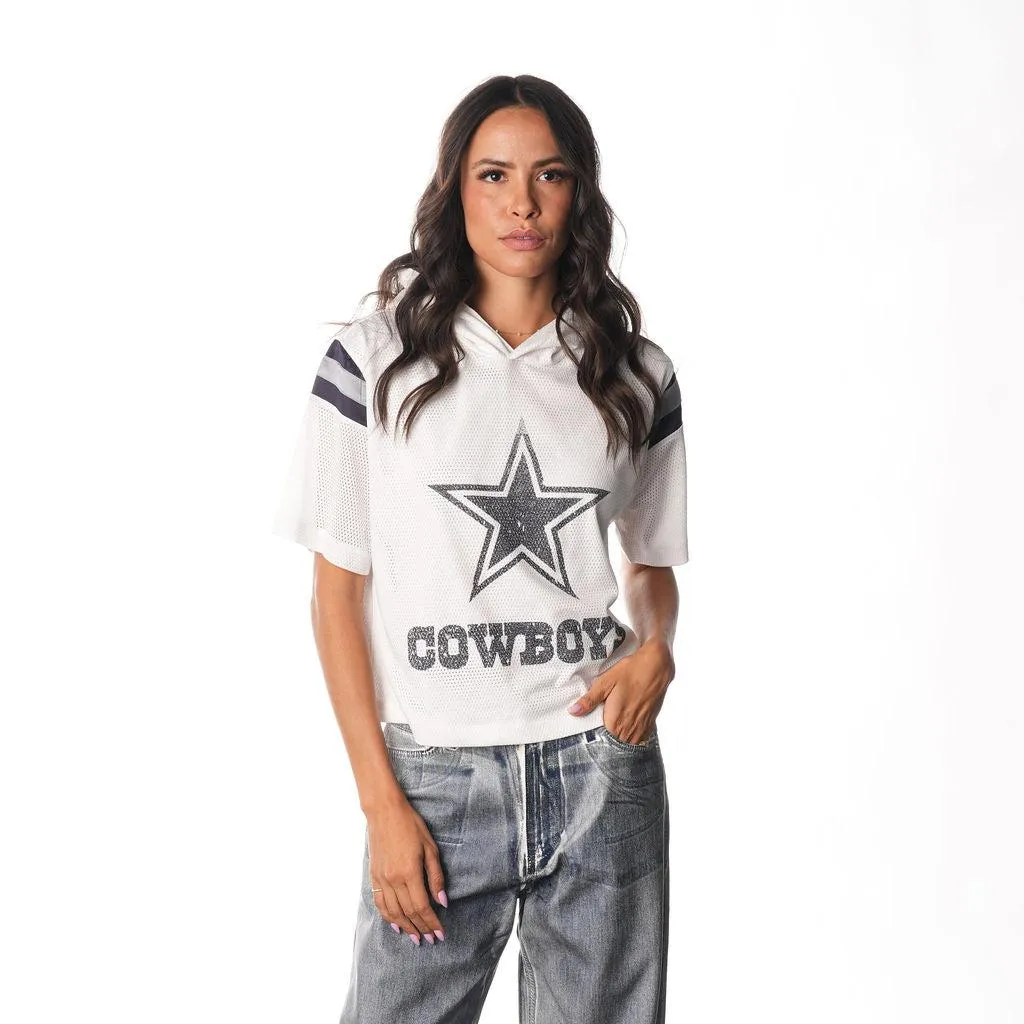 DALLAS COWBOYS HOODED JERSEY- WHITE