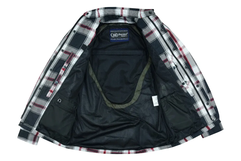 Daniel Smart Armored Flannel Shirt - Black, White & Red