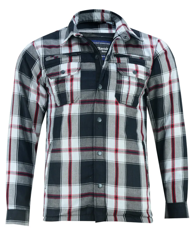 Daniel Smart Armored Flannel Shirt - Black, White & Red