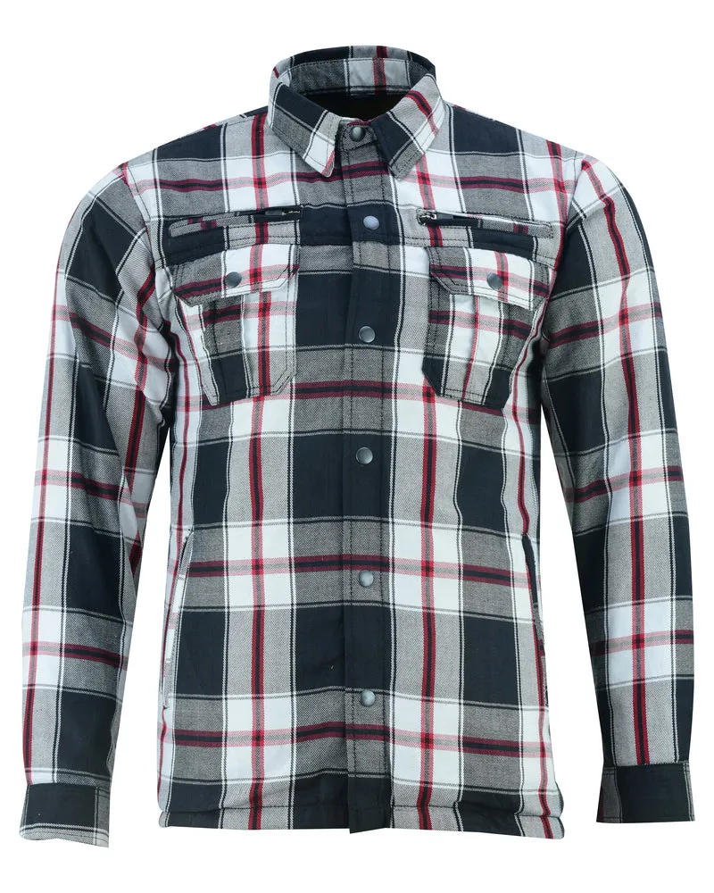 Daniel Smart Armored Flannel Shirt - Black, White & Red