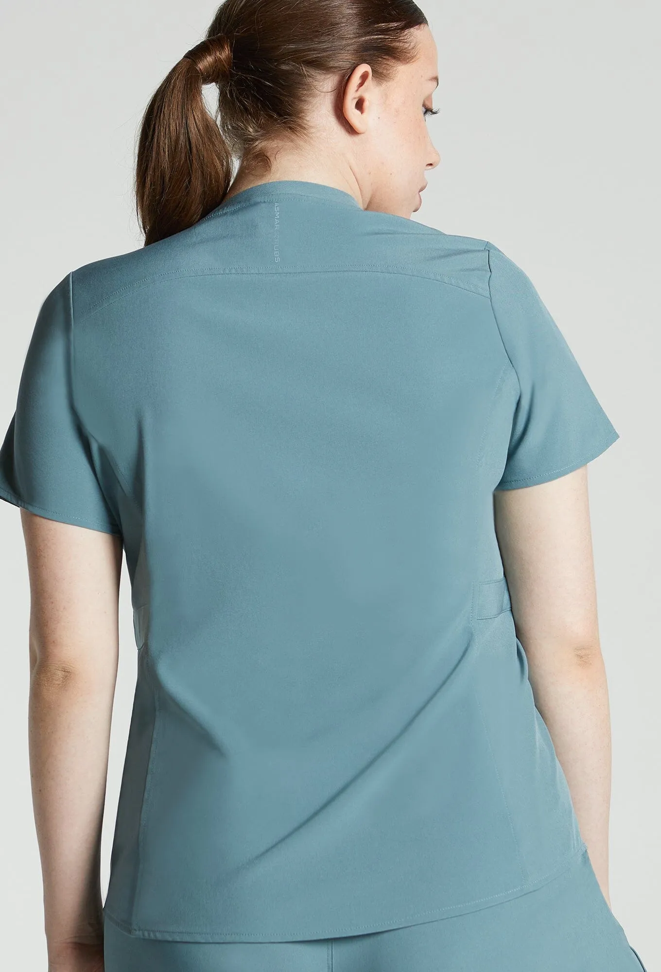 Emeline Zippered Pocket Scrub Top