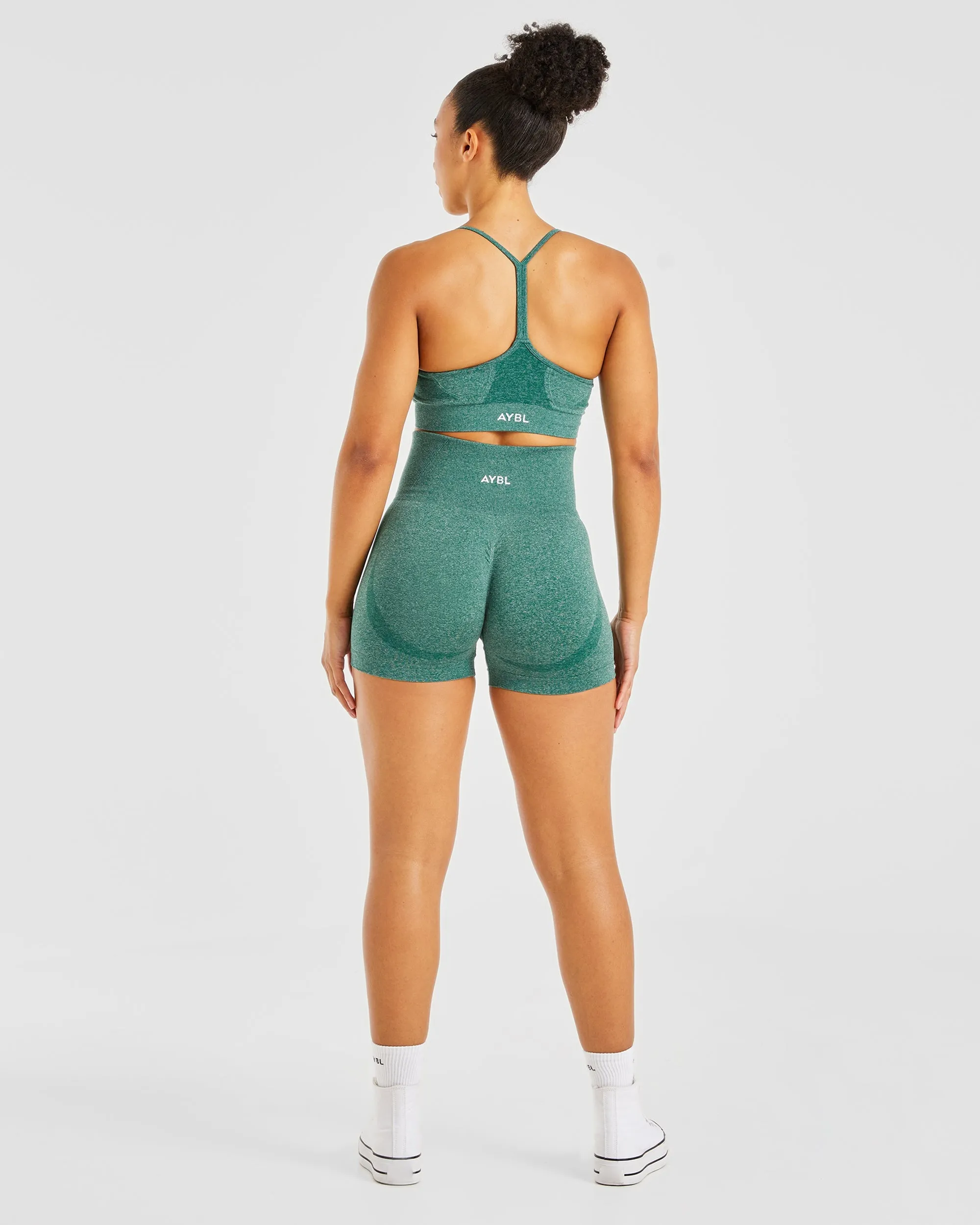 Empower Seamless Sports Bra - Forest Green Marl