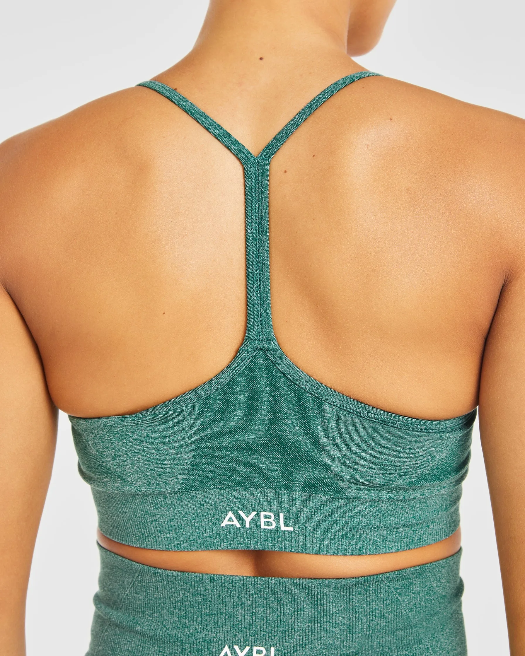 Empower Seamless Sports Bra - Forest Green Marl