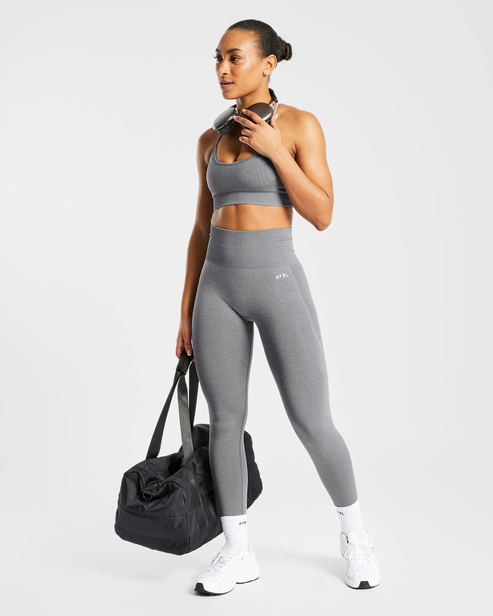 Empower Seamless Sports Bra - Grey Marl