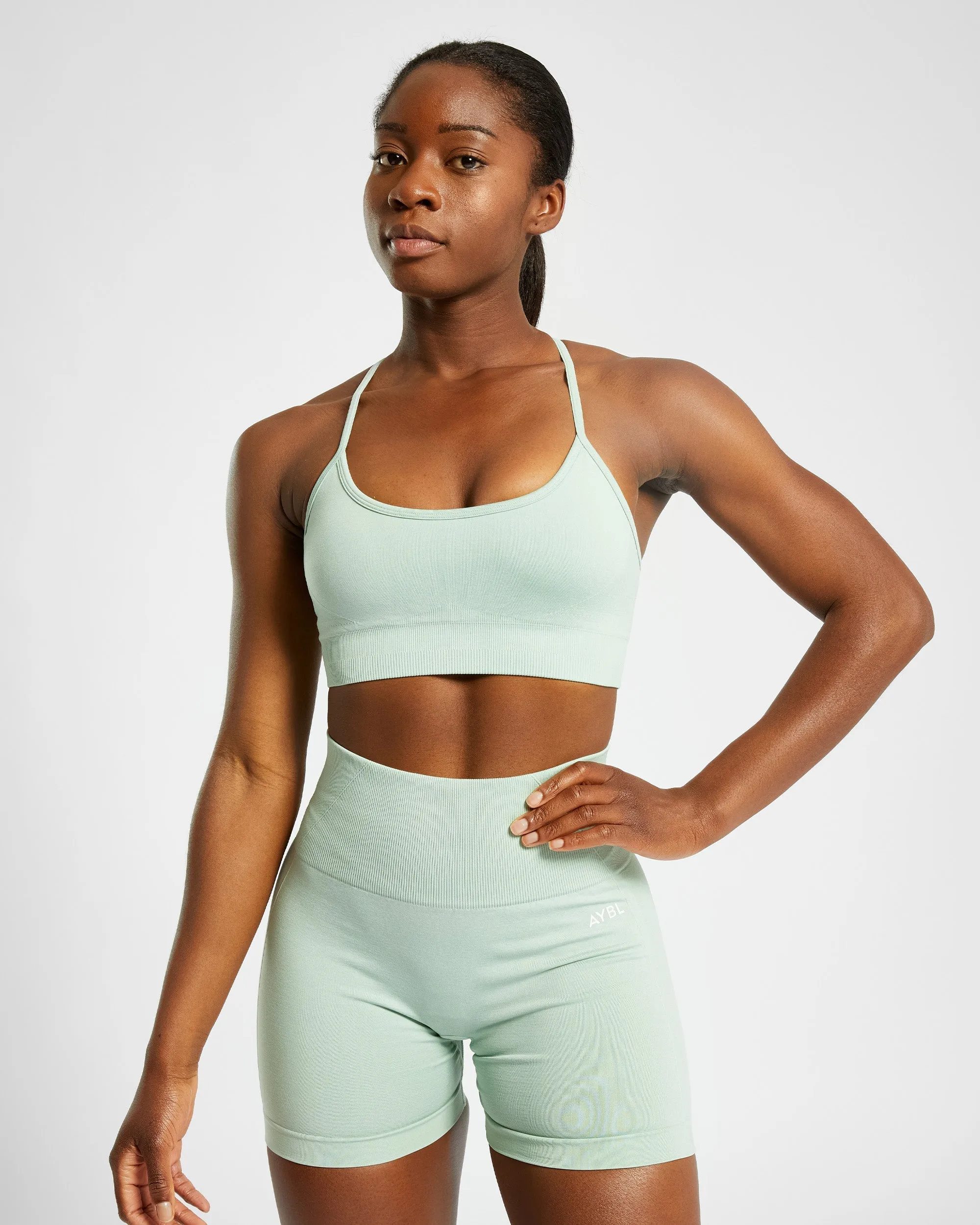 Empower Seamless Sports Bra - Spring Green Marl