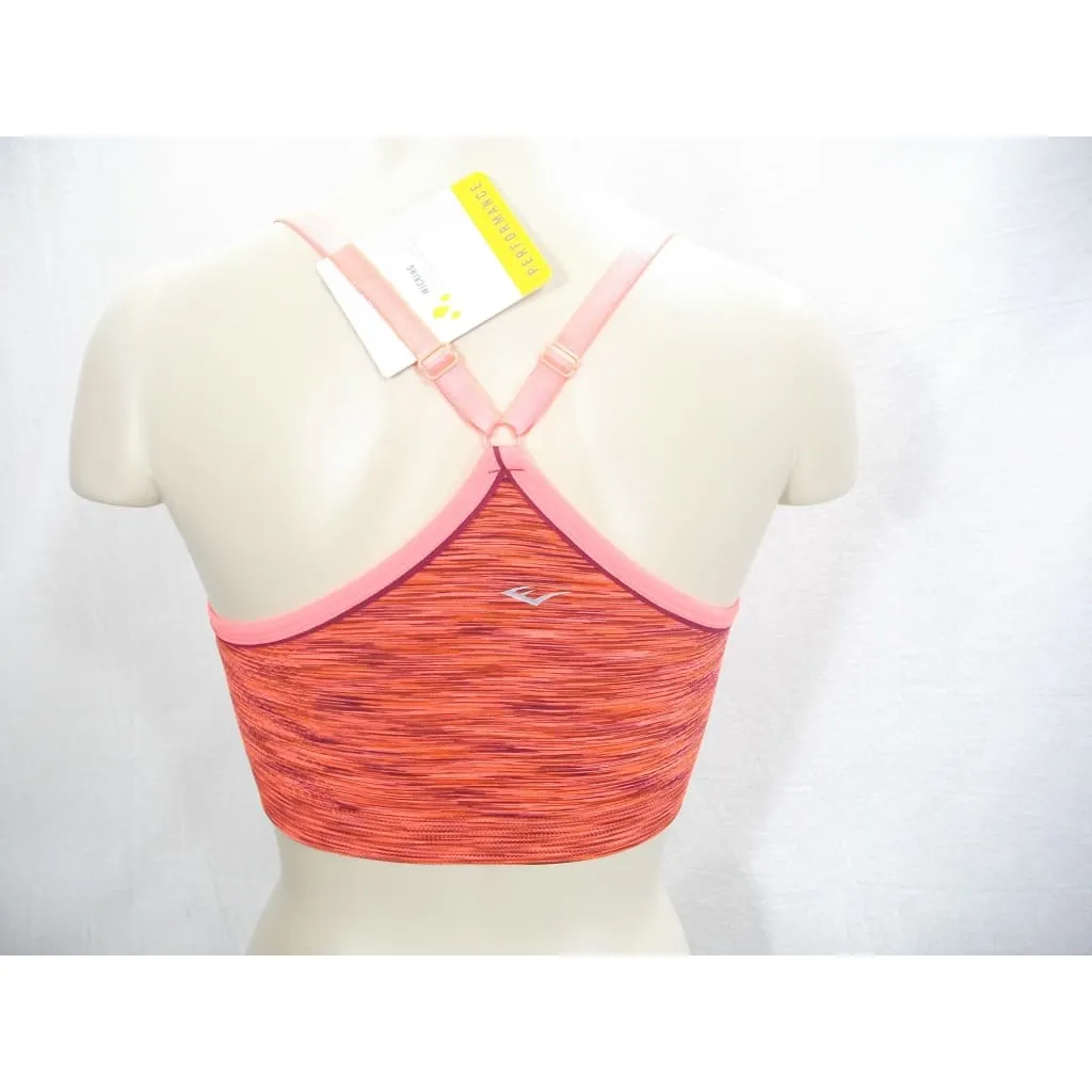 Everlast Wire Free Low Impact Racerback Sports Bra SMALL Bright Orange NWT