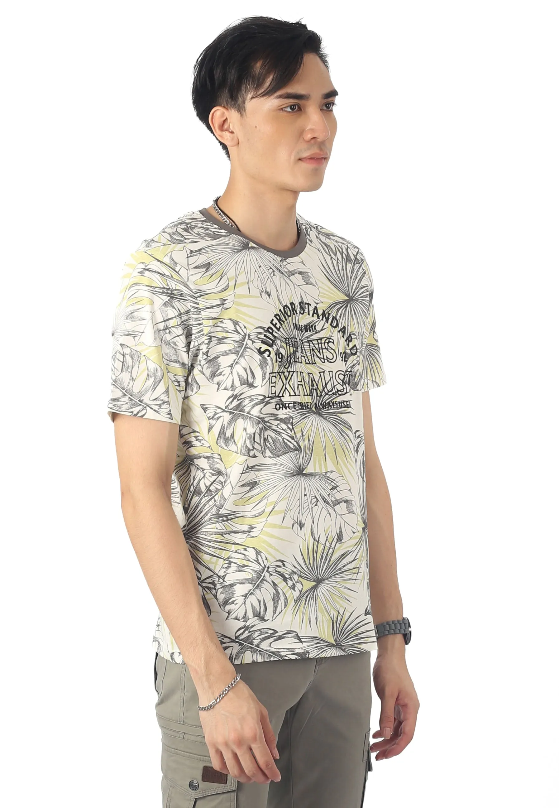 EXHAUST ROUND NECK T SHIRT [FREE CUT] 1685