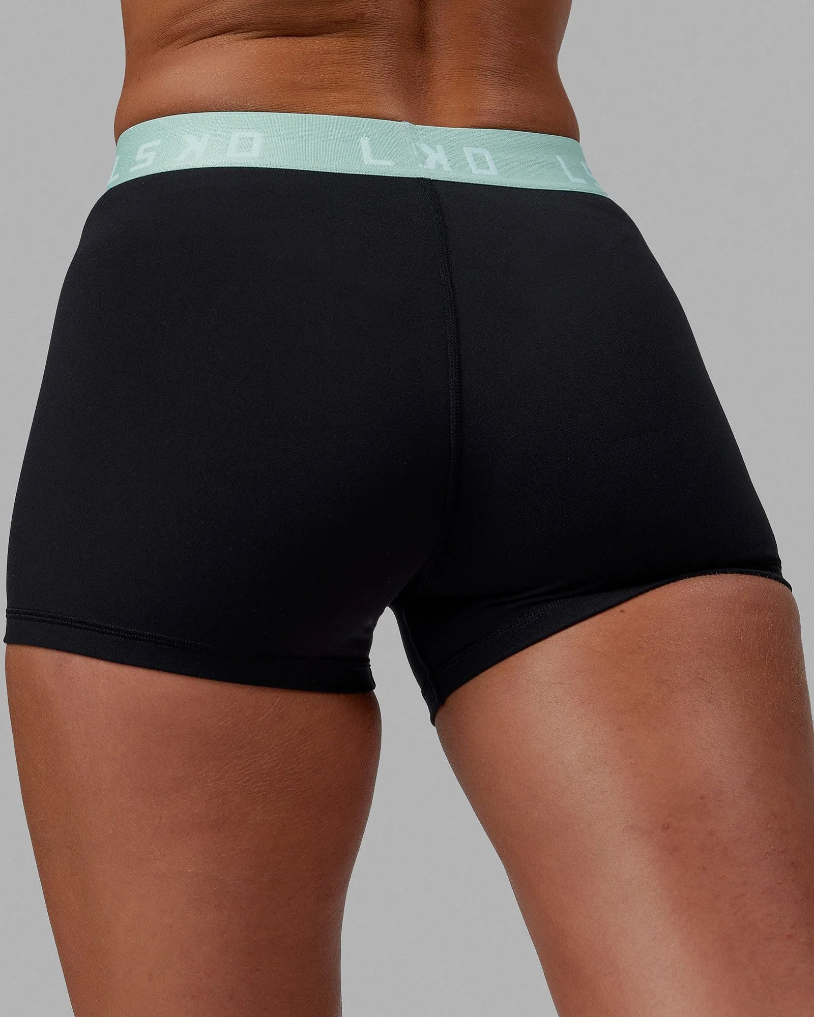 Extend X-Length Shorts - Black-Pastel Turquoise