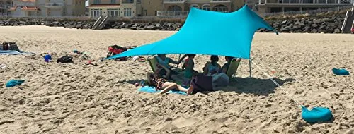 eZthings UV Light Sun Shade Protection Beach Shelters - Lightweight Tent Canopy with Sandbag Anchors