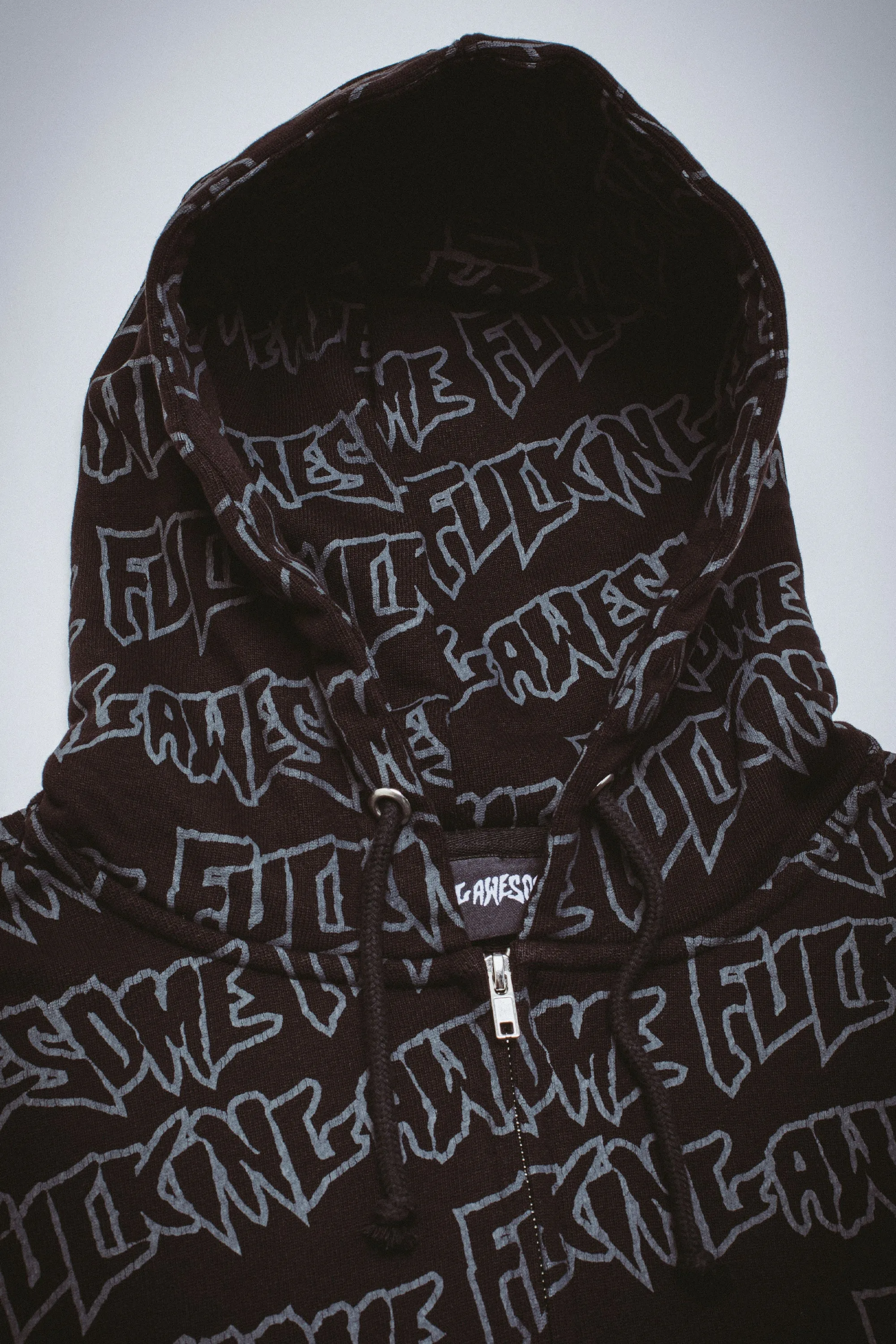 Fucking Awesome AOP Stamp Zipped Hoodie