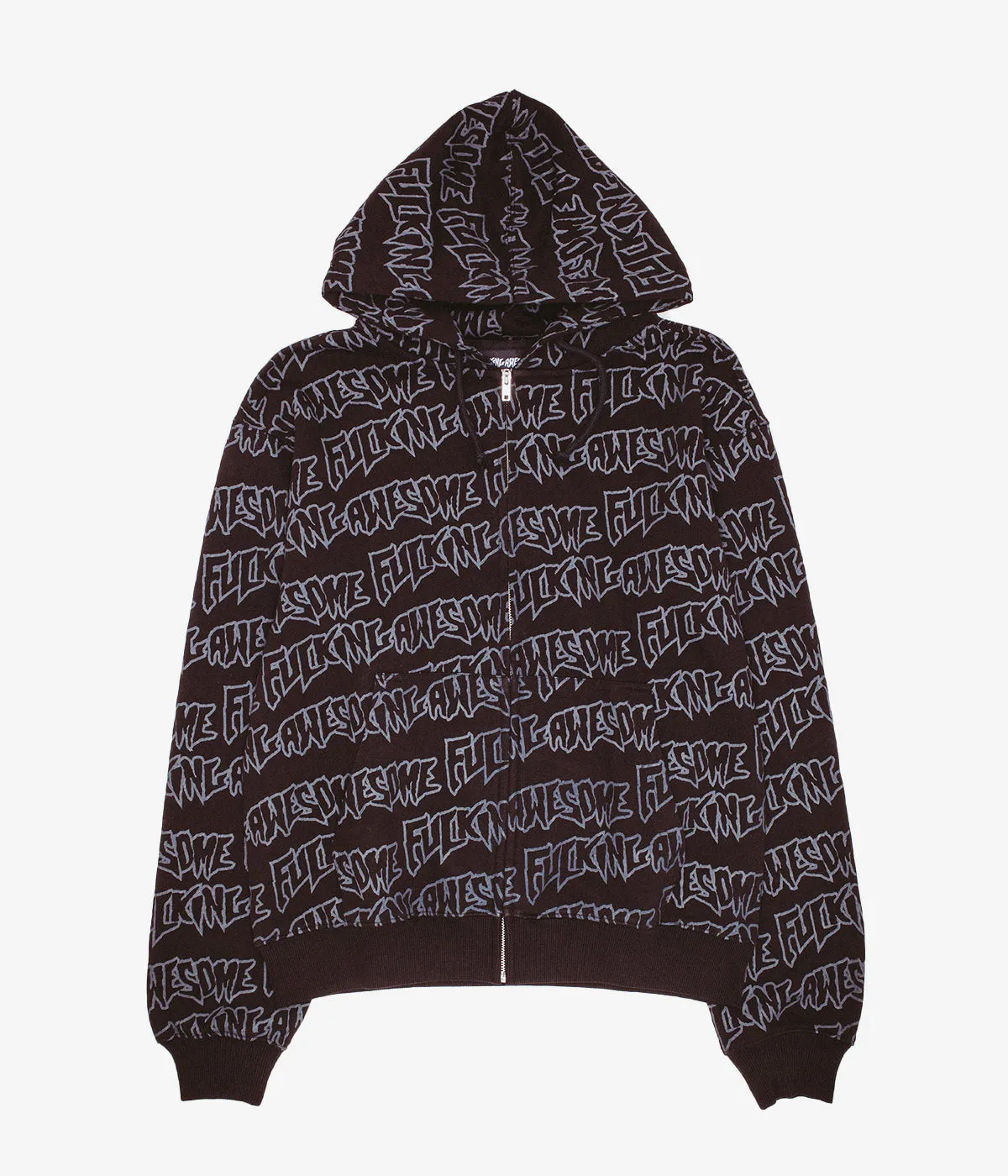 Fucking Awesome AOP Stamp Zipped Hoodie