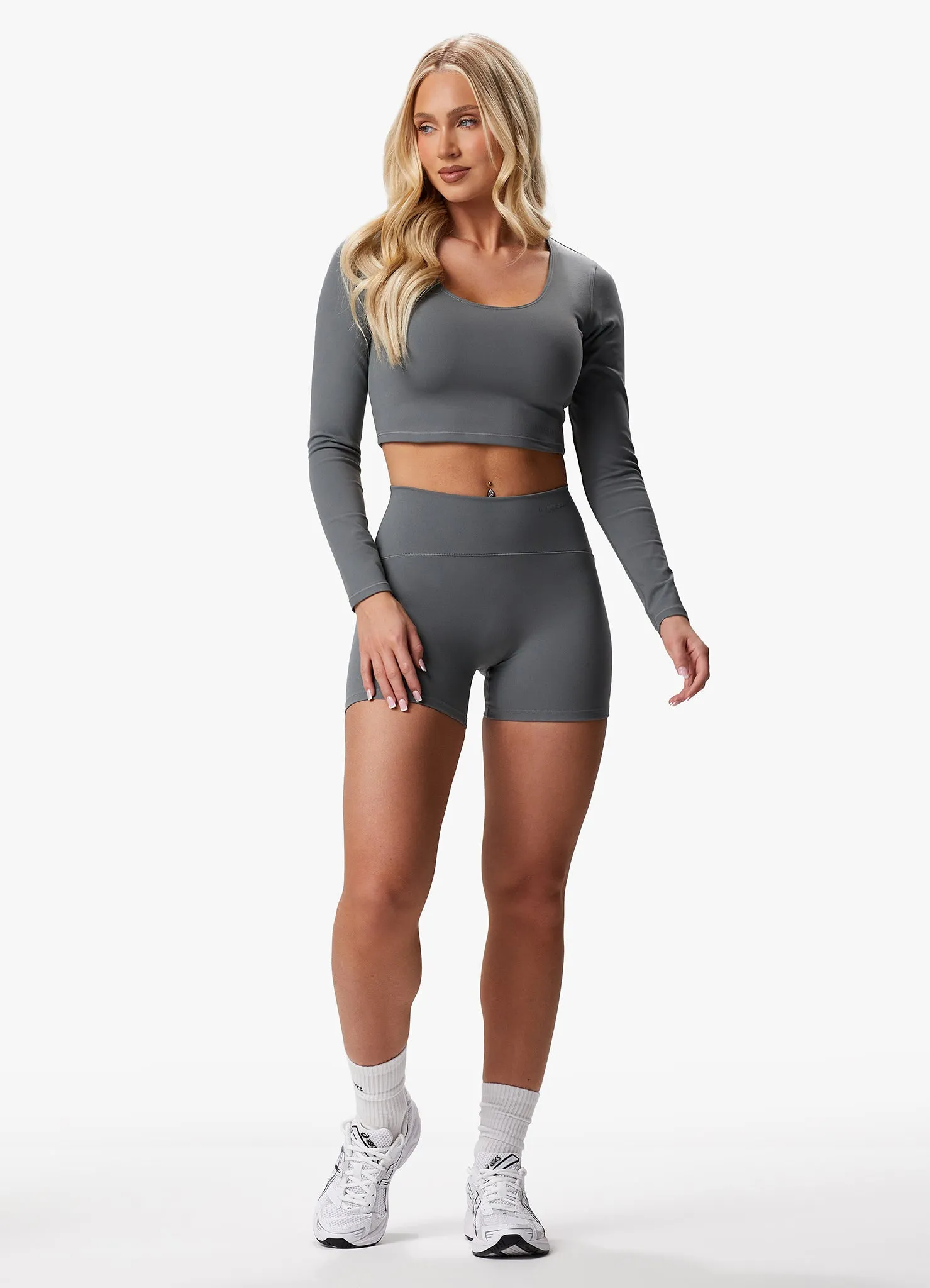 Gym King Peach Luxe 4" Short - Dark Sage Luxe