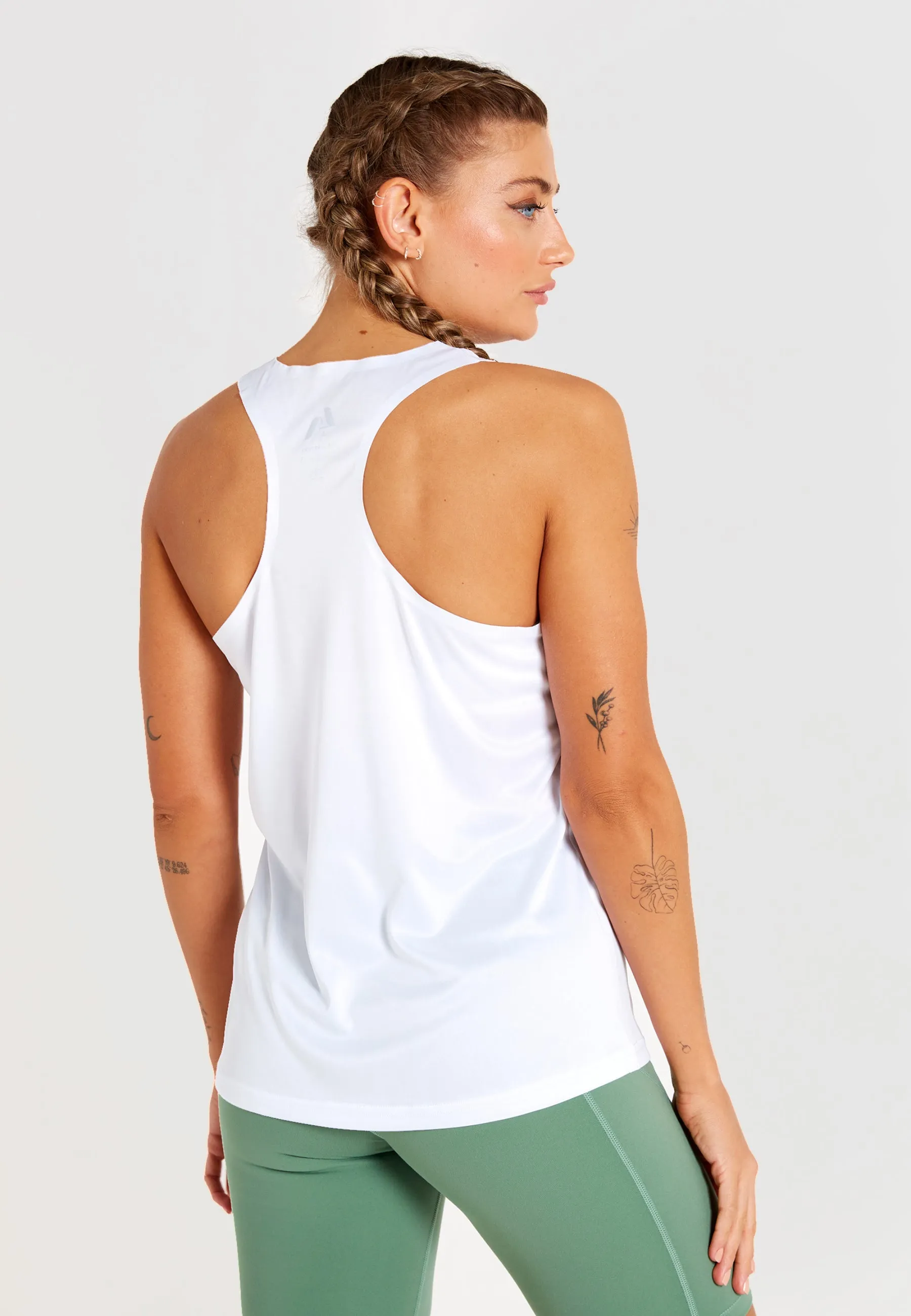 Gym Racer Back Vest-White